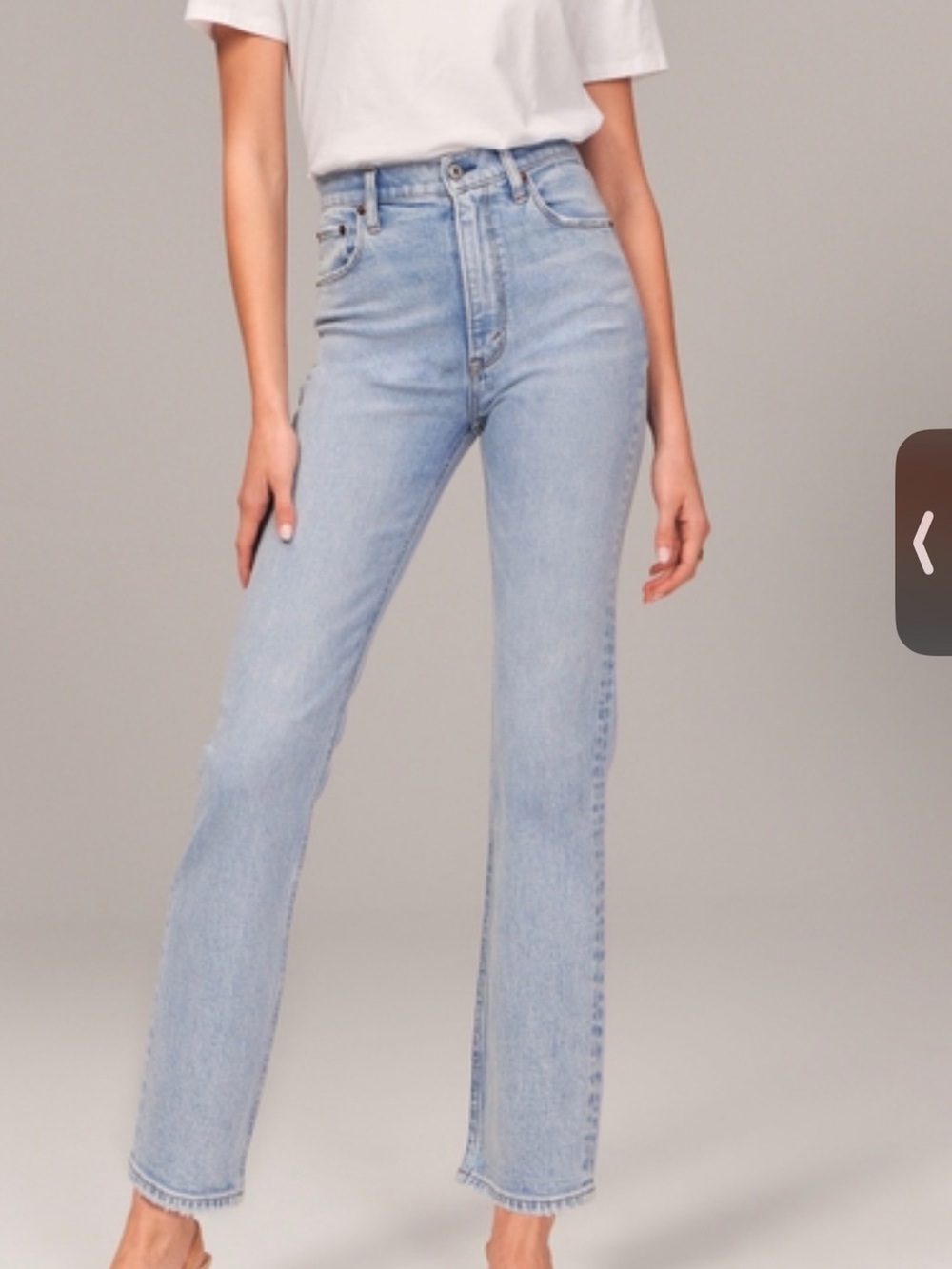 Abercrombie & Fitch Light Blue Jeans - Ultra High Rise Ankle Straight